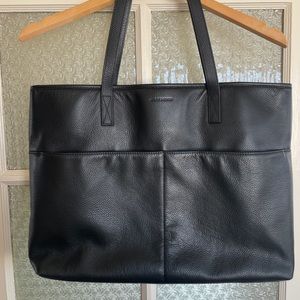 Large Leather Multi Pockets Tote J1